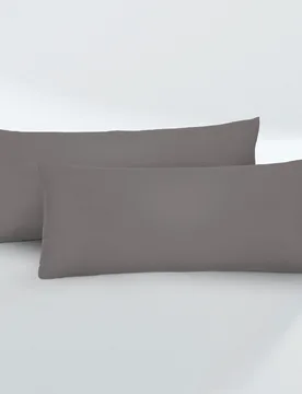 Feinjersey-Kopfkissenbezug Doppelpack silber/grau, 2x 40x60 cm - Biberna - FashionsVida