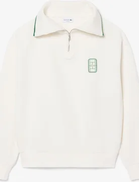 Sudadera de hombre de cuello alto con cremallera de corte amplio con insignia en - Lacoste - FashionsVida