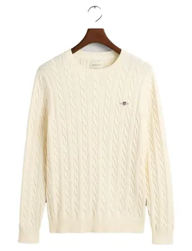 Gant Pull Cable Cream M Homme