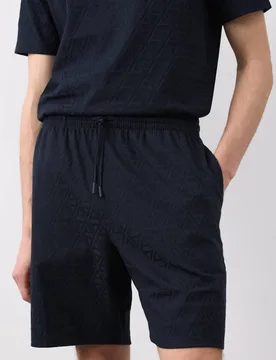 Cotton Rich Jacquard Pyjama Shorts Dark Navy male - Autograph - FashionsVida