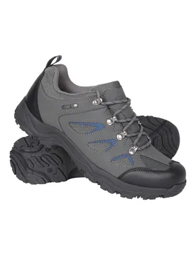 Adventurer Mens Waterproof Walking Shoes - Grey - Grey - Size: 7 - Mountain Warehouse - FashionsVida