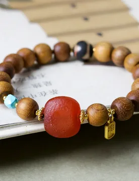 Huang Qinan agarwood lantern bead bracelet, original cultural and Chinese style bracelet bracelets men bracelet - Aliexpress - FashionsVida