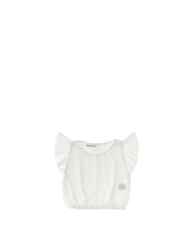 E.L.S.Y. Blusa con volant BIANCO S
