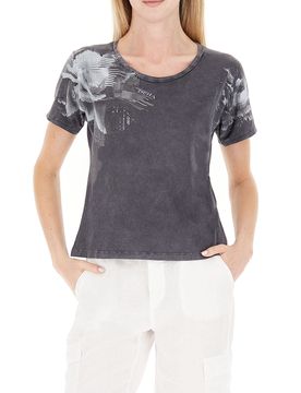 T-shirt girocollo GRIGIO SCURO M