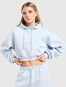 Womens Envy Boxy Overhead Hoodie - Blu, blu blu Donna taglia XS - Hoodrich - FashionsVida