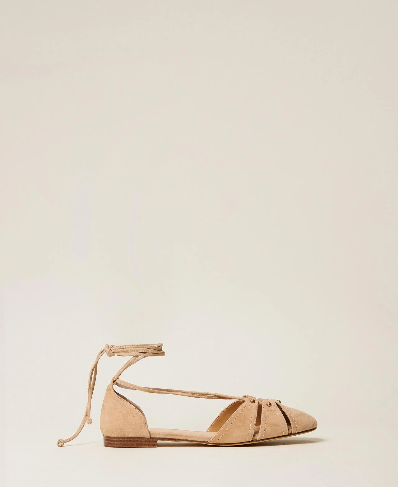 Twinset Ballerines en cuir velours - TWINSET - FashionsVida