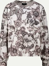 Sweatshirt mit Blumen-Muster Mehrfarbig 42