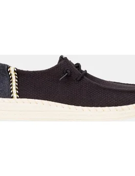 Zapato de cordones de mujer en algodón y detalles bordados - HeyDude - FashionsVida