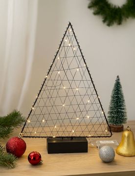 Decorazione luminosa LED a forma di albero di Natale - nero