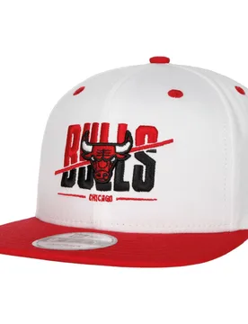 Fifty White Crown Bulls Cap by - white-red - Herren - Size: S/M (54-57 cm) - New era - FashionsVida