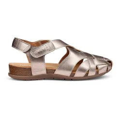 Women's Wide Fit 'Carpa' Closed-Toe Sandals in Rose Gold Size: 7 - Rose Gold - Size: 7