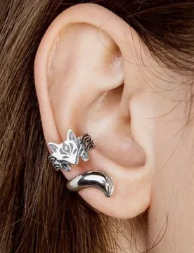 Simple Fashion Silver Color Metal Carving Fox Pattern Clip Earrings for Women Creative Retro Earrings Jewelry - Aliexpress - FashionsVida
