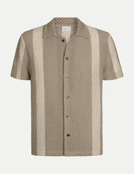 Polohemd aus Crochet Beige M - Profuomo - FashionsVida