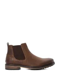 Leather Casual Boots Brown male