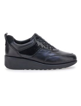 Scarpe Stringate Nere con Lacci Elastici 22473 36