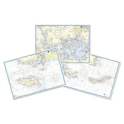 Baleares Islands Marine Chart Blue / White One Size unisex