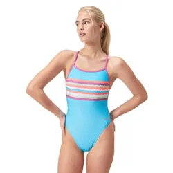 Placement Vback Swimsuit Picton Blue / Kiki Pink UK 36 Women