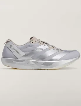 Y-3 ADIOS 9 Shoes 44 Silver Metallic / Silver Metallic / Light Brown - Adidas - FashionsVida