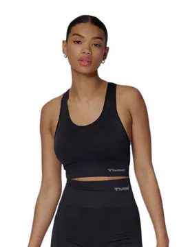 Top De Sport Tif Padded Seamless Black XS - Hummel - FashionsVida