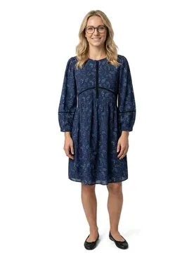 Vestito Midi A Maniche Lunghe Barbara Union Blue XS