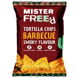 Tortilla chips barbacoa con maíz y sabor ahumado