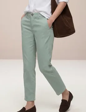 Slim Leg Chino aus Lyocellmix female Grün - Street One - FashionsVida
