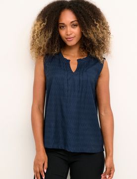 Cream Blusa 'Liselin' navy