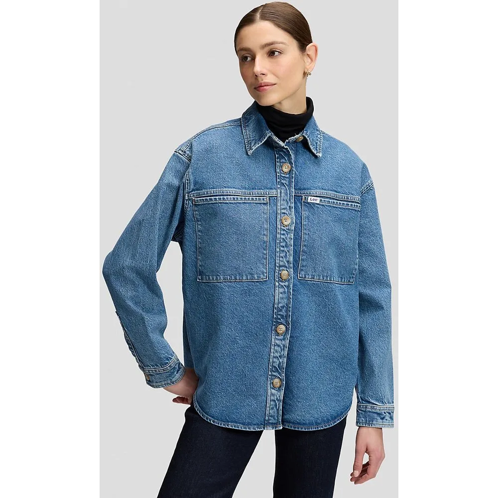 Sobrecamisa vaquera de mujer de corte relajado - Lee - FashionsVida