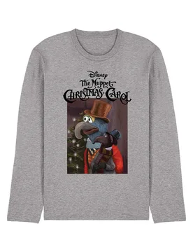 Unisex The Muppets Christmas Carol Gonzo Rizzo Long Sleeve T-Shirt, Athletic in Grey Size: Large - Grey - Size: L - Disney - FashionsVida