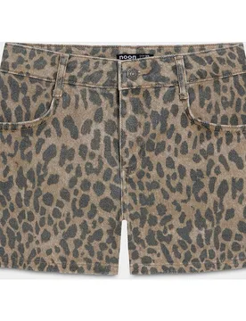 Short estampado leopardo de mujer - Noon - FashionsVida