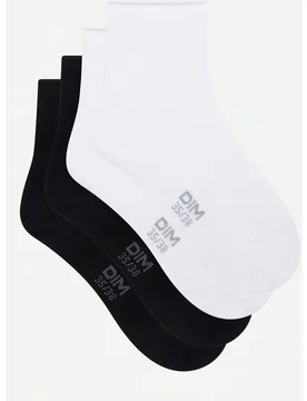 Pack de 2 calcetines tobilleros de mujer suaves efecto seda - Dim - FashionsVida