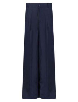 Linen-Viscose Blend Trousers