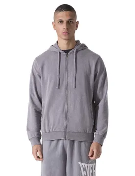 Sweat-shirt à Zip Washed Grey XL Homme - Everlast - FashionsVida