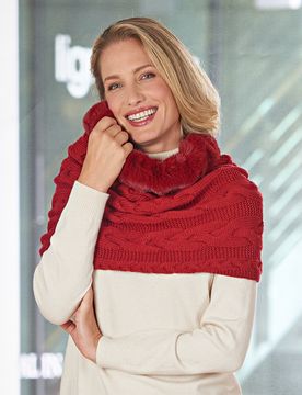 Pagen Loopschal 3-in-1 bordeaux