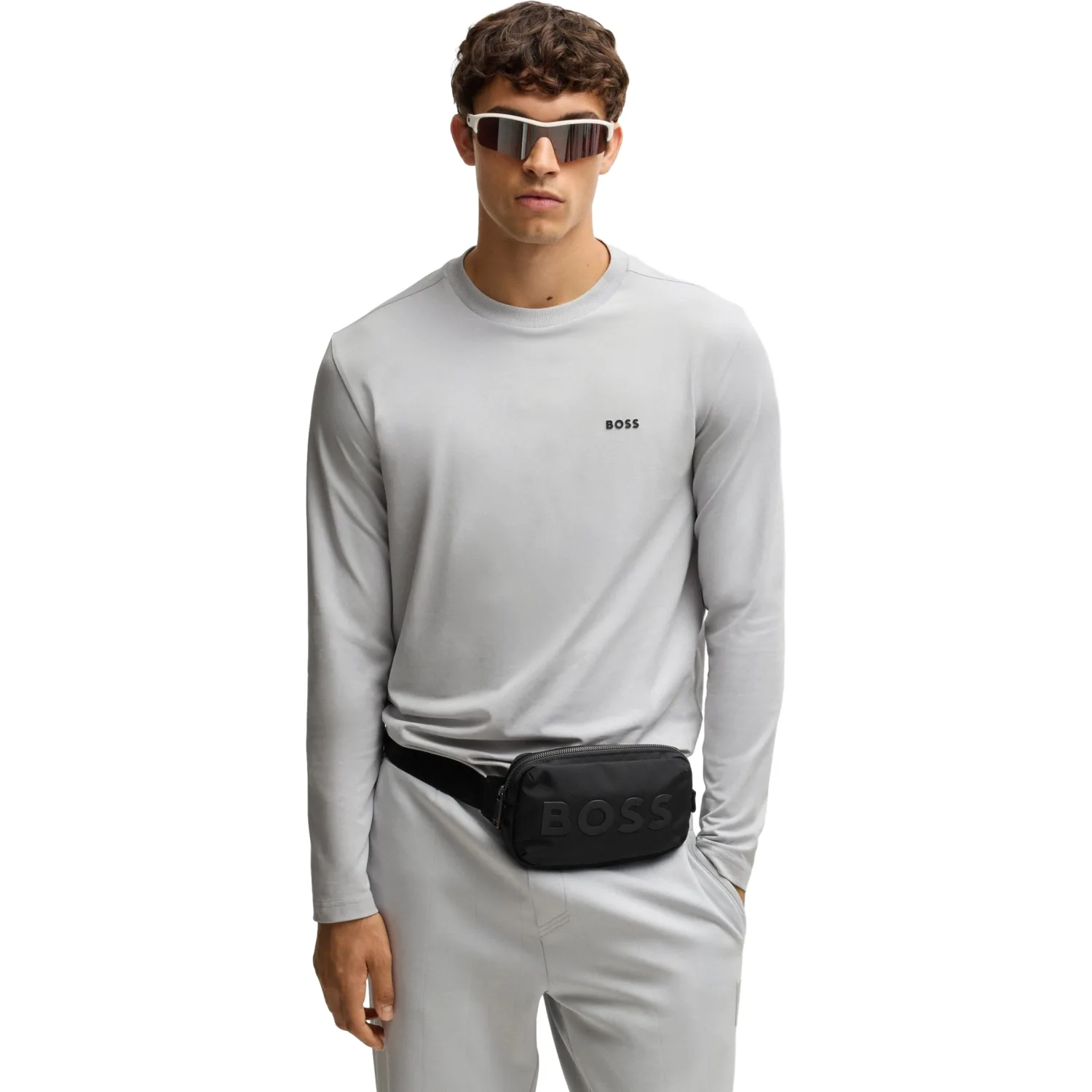 HUGO Pullover Tee Long, hellgrau 3xl - BOSS - FashionsVida