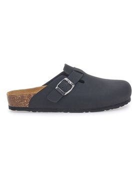 Sabot neri con fibbia e sottopiede in pelle 32850 37