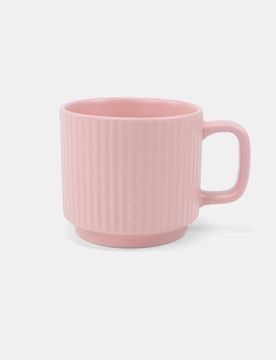 Tazza rigata - rosa pastello