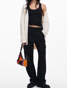 Cardigan oversize en maille, Blanc, S