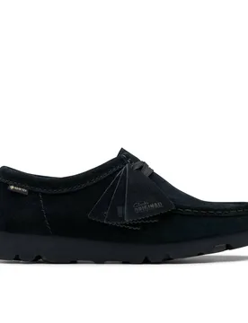 Men's Wallabee GORE-TEX Black Suede Wallabee Shoes Size: 3-Standard Fit - Black - Size: 3-Standard Fit - Clarks - FashionsVida