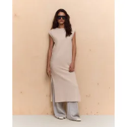 Vestido midi tirantes de mujer