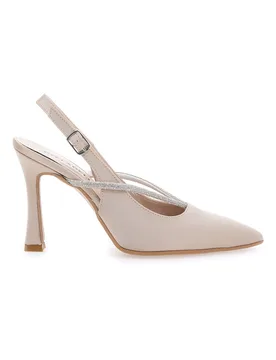 Décolleté Beige Slingback con Strass 100 37 - Pittarello - FashionsVida