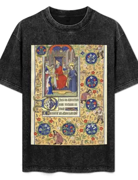 Book of Hours of Marguerite d'Orléans - Master of Marguerite d'Orléans T-Shirt Comfortable Workout Short Sleeve Shirt - Aliexpress - FashionsVida
