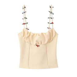 Withered 2026 New Fashionable Temperament Women's Sexy Spicy Girl Flower Corset Style Top Woman Clothes Female Clothing