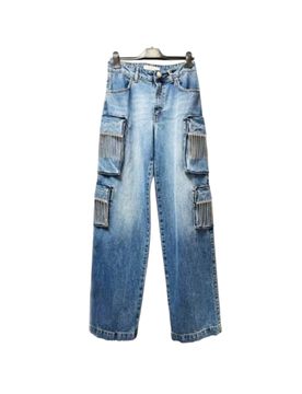 Jeans cargo Donna con applicazioni