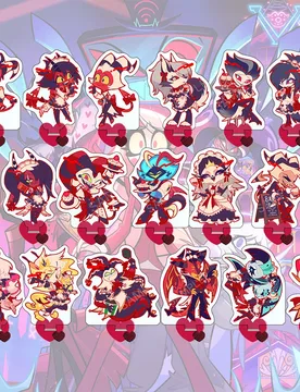 Hazbin Hotel/Helluva Boss Blitzo Sitting Q Ver 10cm Acrylic Stand Keychain Cute Chibi Anime Otaku Collectible Desktop Decor Gift - Aliexpress - FashionsVida