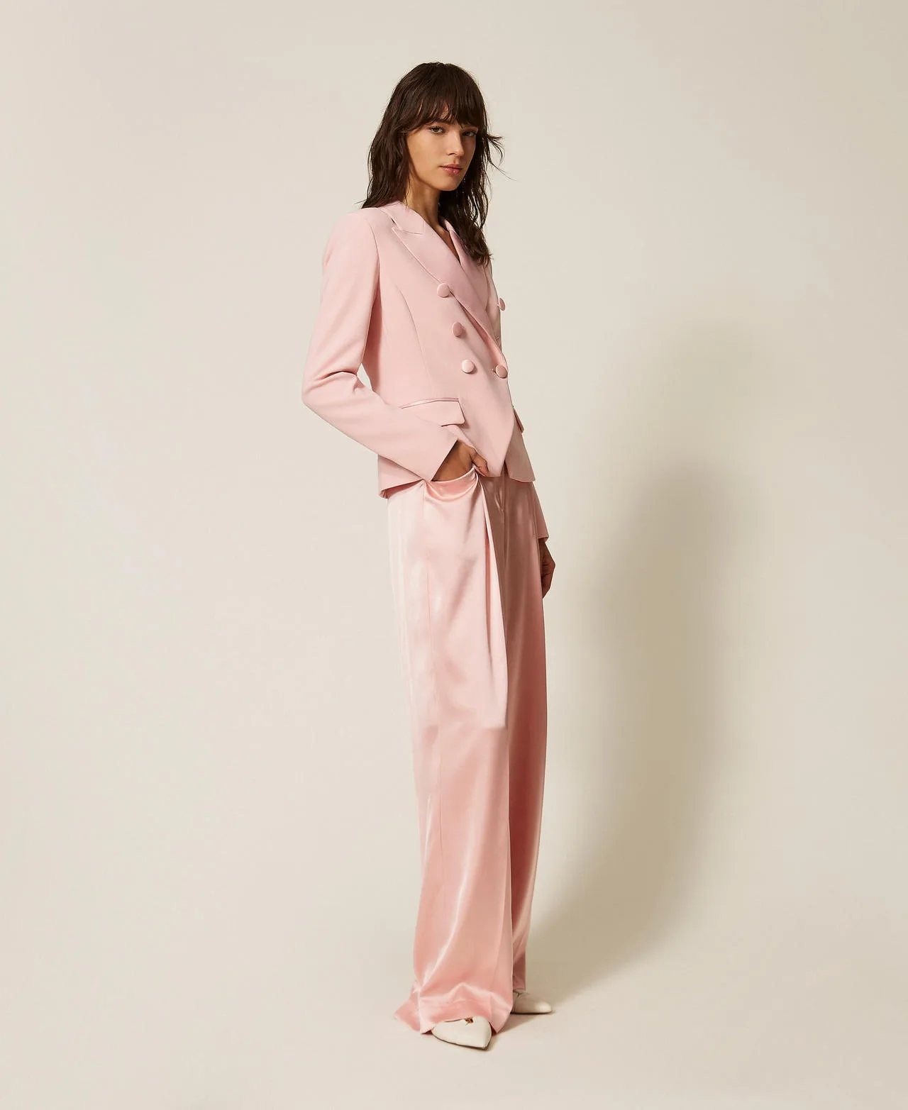 Blouson en cady avec boutons siglés - Actitude by Twinset - FashionsVida