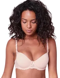 Simone Perele Womens Andora Padded Half Cup Bra - Blush - Pink Polyamide - Size 30e