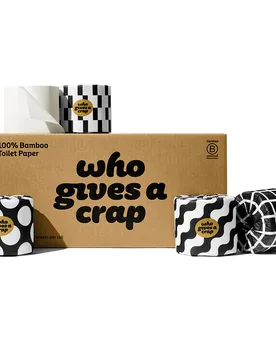 Bamboo Double Length Toilet Tissue - 16 Rolls - Who Gives a Crap - FashionsVida