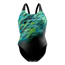 Hyperboom Placement Swimsuit Anthracite / Hyper Teal 32 Women