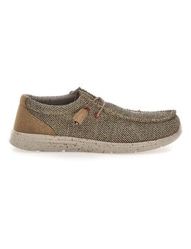 Scarpe da uomo casual dark beige in tessuto PK1118H 45